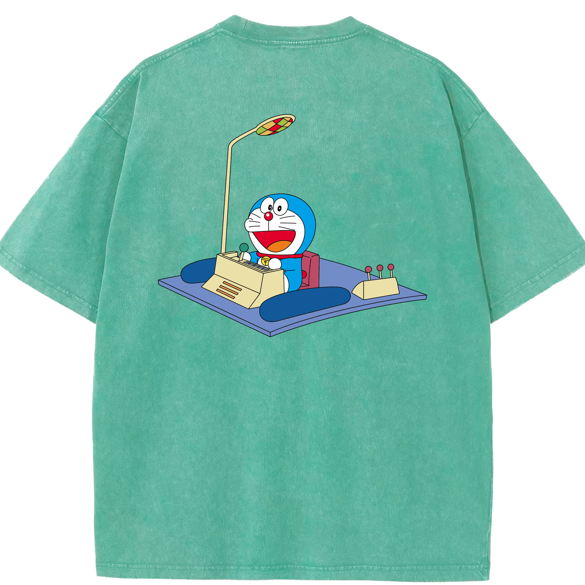 （画像用） ドラえもん Doraemon 綿100% ヴィンテージ風 半袖Tシャツ（背面プリント）